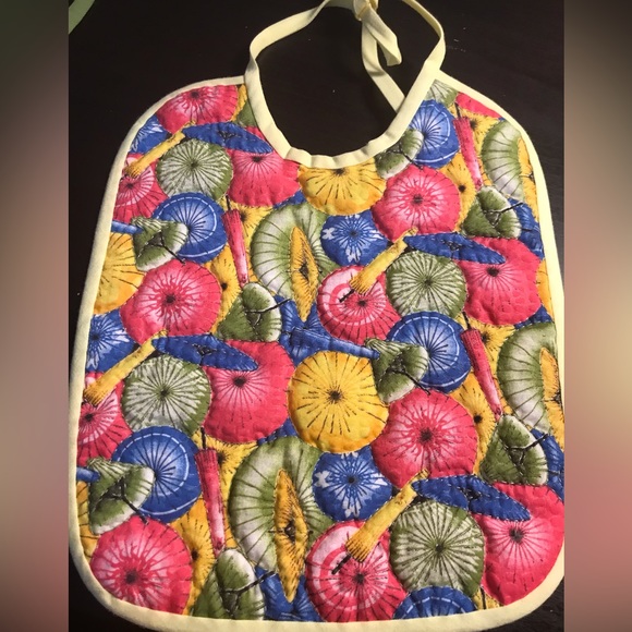 Set of 2 Hand Quilted Baby Bibs - Picture 2 of 4